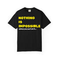 Nothing Is Impossible Black Printed T-Shirt