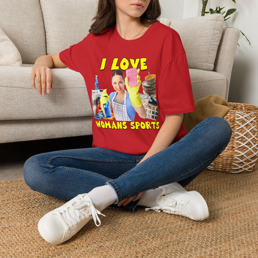 I Love Woman’s Sports Graphic T-Shirt