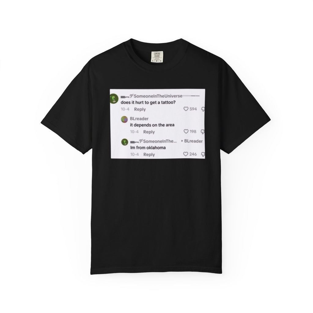 I'm From Oklahoma Black Print T-Shirt