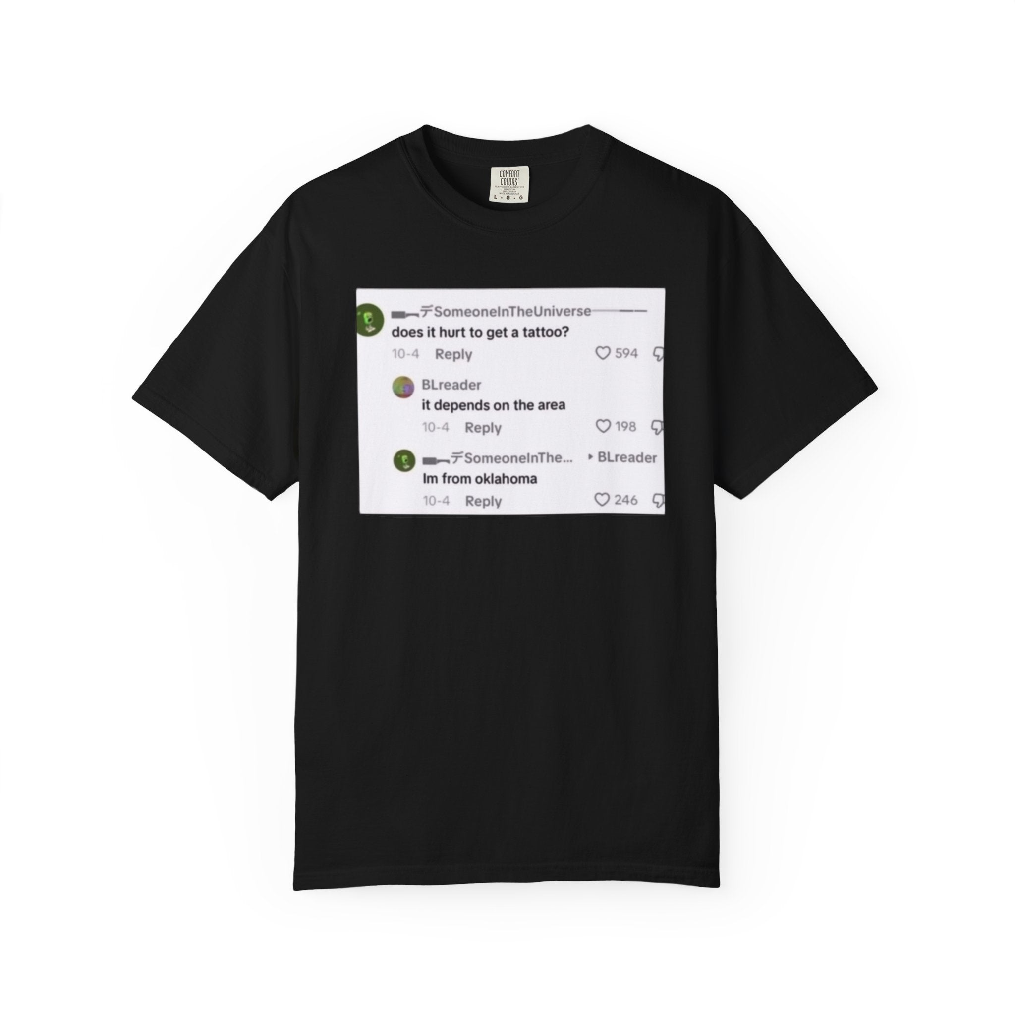 I'm From Oklahoma Black Print T-Shirt