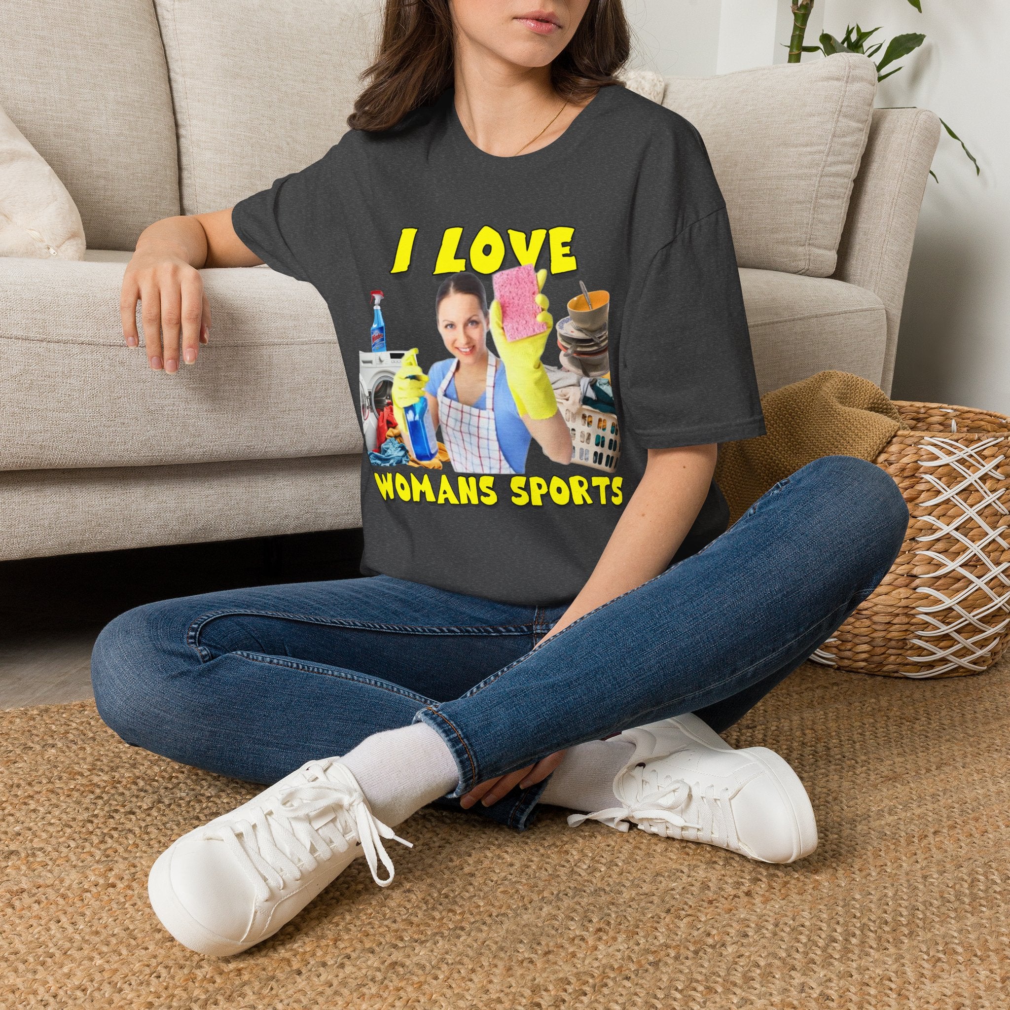 I Love Woman’s Sports Graphic T-Shirt
