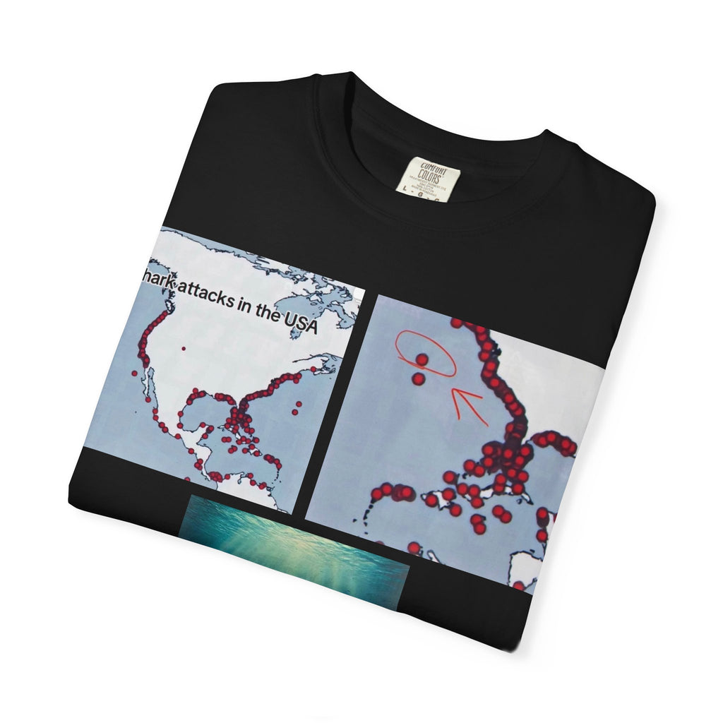 Shark Attack's Black Printed T-Shirt